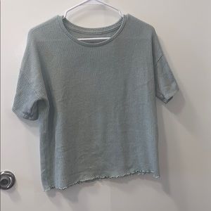 American eagle waffle knit flowy top